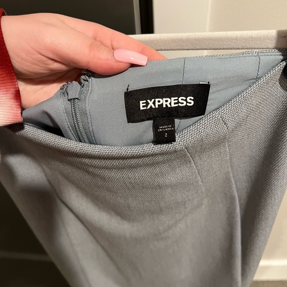 Express Steel Blue Pencil Skirt Size 2 - Picture 3 of 3